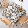 thumbnail image 2 of Striped Baseball Items Pattern Square Tablecloth,Waterproof Square Table Cover,Wipeable Spillproof Washable Table Cover for Home Kitchen Party Decor 52"x52"(132x132cm), 2 of 6