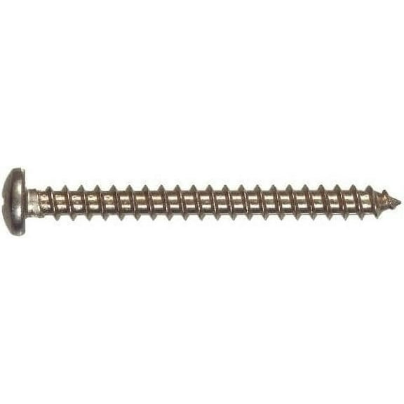 Hillman No. 8 x 1/2 in. L Phillips Pan Head Stainless Steel Sheet Metal Screws 100 1 pk
