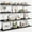 Black, variant on Floating Picture Ledge Shelves for Wall Set of 4, 48 Inch Wall Shelves with Lip Long Large Nursery Book Shelf for Toys Storage Kids Bookshelf Wall Mounted Living Room Bedroom Decor Frames