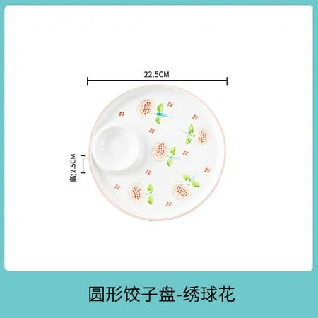 

Modern Household Creative Ceramic Tableware Dumpling Plate Cute Japanese Cuisine with Vinegar and Water