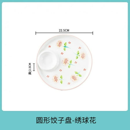 

Modern Household Creative Ceramic Tableware Dumpling Plate Cute Japanese Cuisine with Vinegar and Water