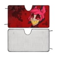 thumbnail image 2 of Hazbin Hotel Alastor Car Windshield Sunshade Umbrella Foldable Reflective Sun Visor Front Window Cover Protector Accessories, 2 of 8