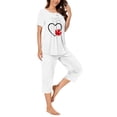 thumbnail image 2 of Qiopertar Ensemble de Pyjama à Manches Courtes et Col Rond pour Femmes avec Poches, Livraison Gratuite, 2 of 4