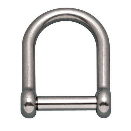 STAINLESS WIDE D SHACKLE NO SNAG 3/8", 316 SS