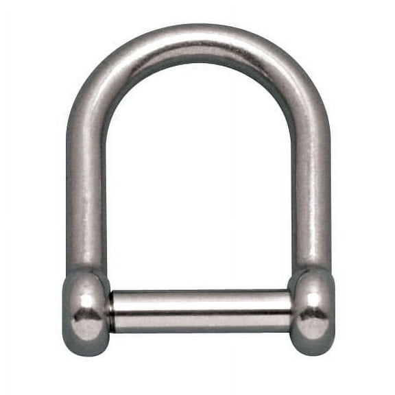 STAINLESS WIDE D SHACKLE NO SNAG 3/8", 316 SS