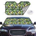 thumbnail image 2 of Balery Football Doodle Print Car Windshield Sun Shade,Windshield Sunshade for Car Pickup Truck SUV Accessories-Small, 2 of 7
