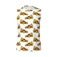 thumbnail image 6 of Lsque Pizza Print Men's Cotton Blend Sleeveless Muscle Shirts (S-3XL)- Moisture Wicking, Odor Protection, UPF 30+,, 6 of 8