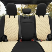 TLH Beige Rear Neoprene Waterproof Custom Fit Seat Covers for 2018-2021 Jeep Wrangler JL 4DR