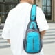thumbnail image 5 of Bolsa de pecho para hombre - Bolsa bandolera de nylon resistente al agua con múltiples compartimentos • Tira reflectante • Agujero para auriculares • 36x20x9cm, 5 of 9