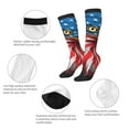 thumbnail image 3 of Balery Eagle Head With American Flag Calcetines novedosos Calcetines deportivos Calcetines hasta la rodilla Calcetines de algodón Calcetines originales y geniales, 3 of 6