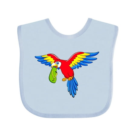 

Inktastic Parrot and flip flop Gift Baby Boy or Baby Girl Bib