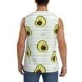 thumbnail image 4 of Lsque Avocado of a Hear Print Men's Cotton Blend Sleeveless Muscle Shirts (S-3XL)- Moisture Wicking, Odor Protection, UPF 30+,Medium, 4 of 8
