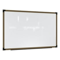 Ghent Prest Wall Whiteboard Magnetic Driftwood Oak Frame 4 x 6ft