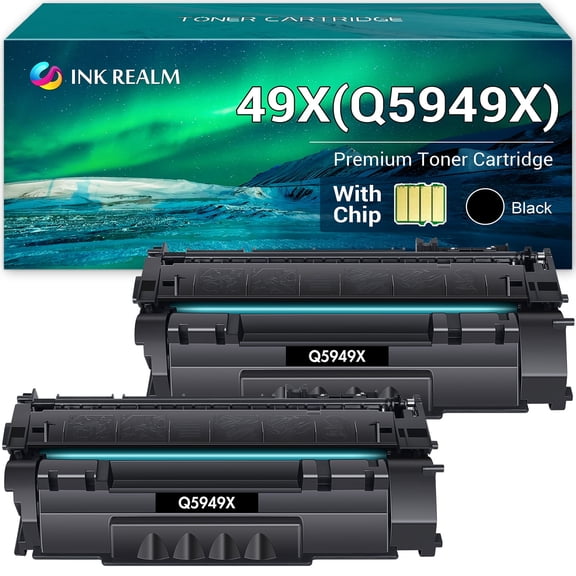 Ink realm Toner Cartridge Replacement for 49X Q5949X LaserJet 1320 1320N 1320TN 1320NW 3390 3392 Printer Ink Black, 2-Pack