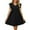 Black, variant on LOVZFMLL Summer Dresses for Women Elegant Classy V Neck Ruffle Hem Cap Short Sleeve Mini Dresses Cute Swing Beach Vacation Dresses Wine S