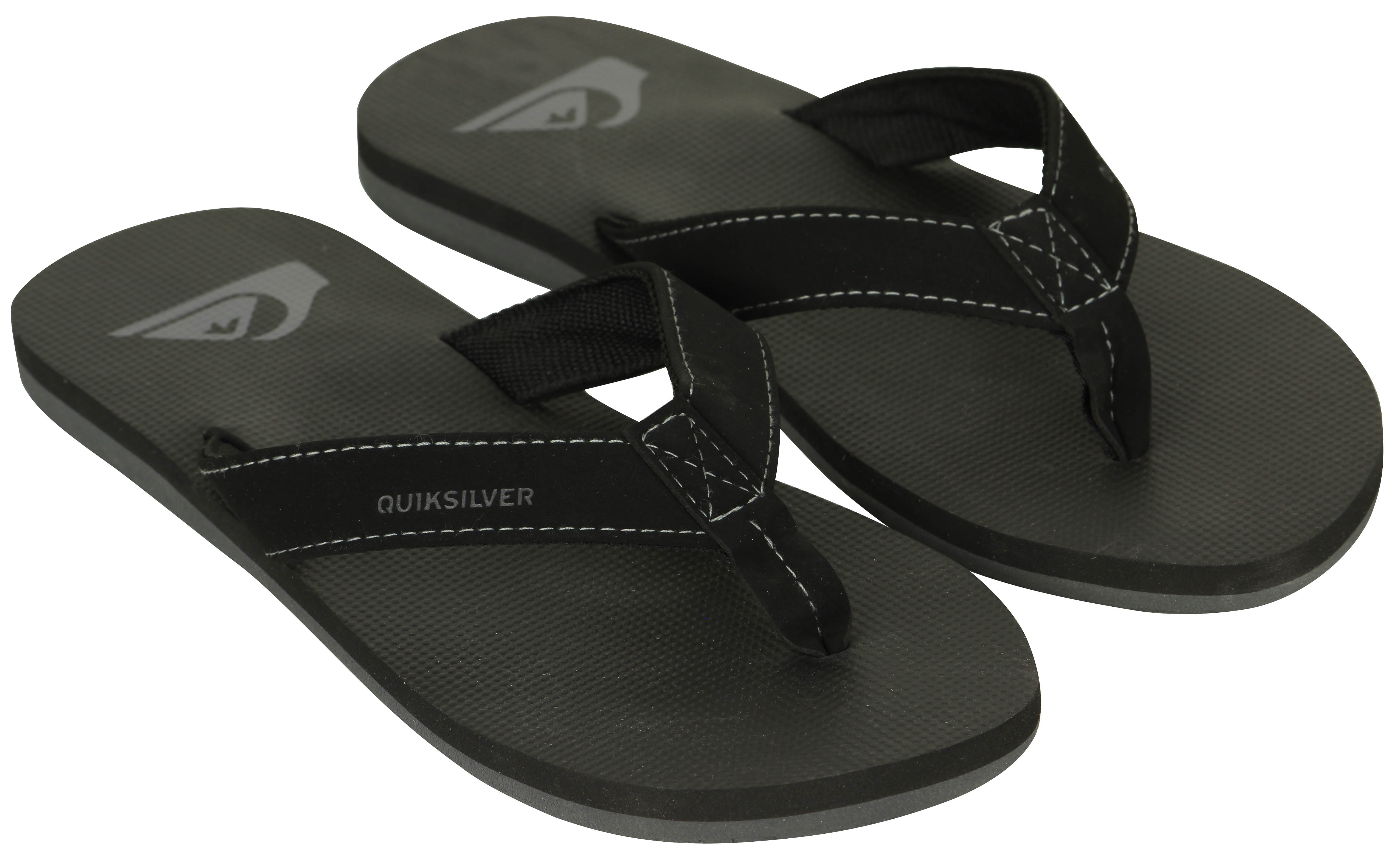 Quiksilver Mens Molokai Deluxe Sandals Black/Gray 6