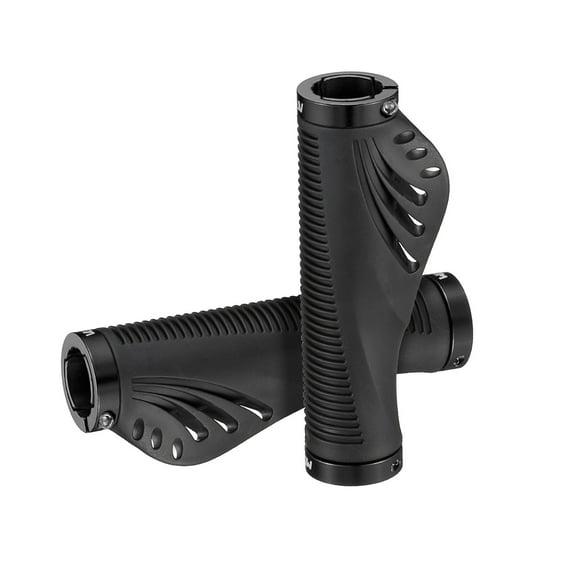 W-628 Black 22.2Mm Bike Handle Cover Rubber Ergonomic Design With Bar Plugs Non Slip Grip 190Mm Length Comfortable Material For Road Mountain Bicycles #T3Z3D