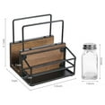 thumbnail image 5 of Cipaher Napkin Holder Countertop Wooden Farmhouse Napkin Holder for Table with 3 Glass Salt and Pepper Shakers, 5 of 6