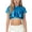 Blue, variant on Girls T Shirts Sequin Sparkle Round Neck Short Sleeve Party Fiesta Top for 2-14 Years Carnival Performer Glitter