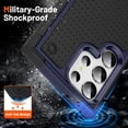 thumbnail image 3 of Designed for Samsung Galaxy S23 Ultra Case 2 in 1 Gift Militay Grade Drop Protective Rugged Heavy Duty Cover Shockproof Case for Galaxy S23 Ultra Phone Case for women men boy girl (Blue+Black), 3 of 17