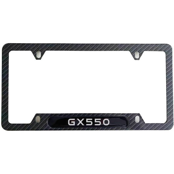 Carbon Fiber License Plate Frame Cover Holder for Lexus GX550 Truck Car Accessories Stainless Steel 1PC,