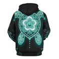 thumbnail image 3 of Glowing Turtle Floral Art Men's Women New Sweatshirt Hoodie Men's Plus Size Sweatshirt Hooded Sweatshirt 3d Printed Street Men's Cloth, 3 of 6