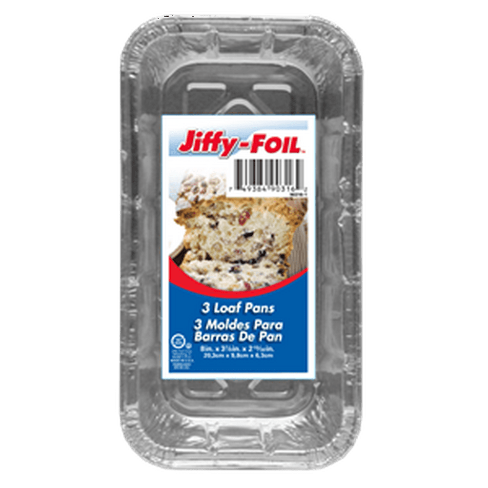 JiffyFoil Aluminum Foil Rectangular 2 Lb. Loaf Pans, 3 Count Walmart