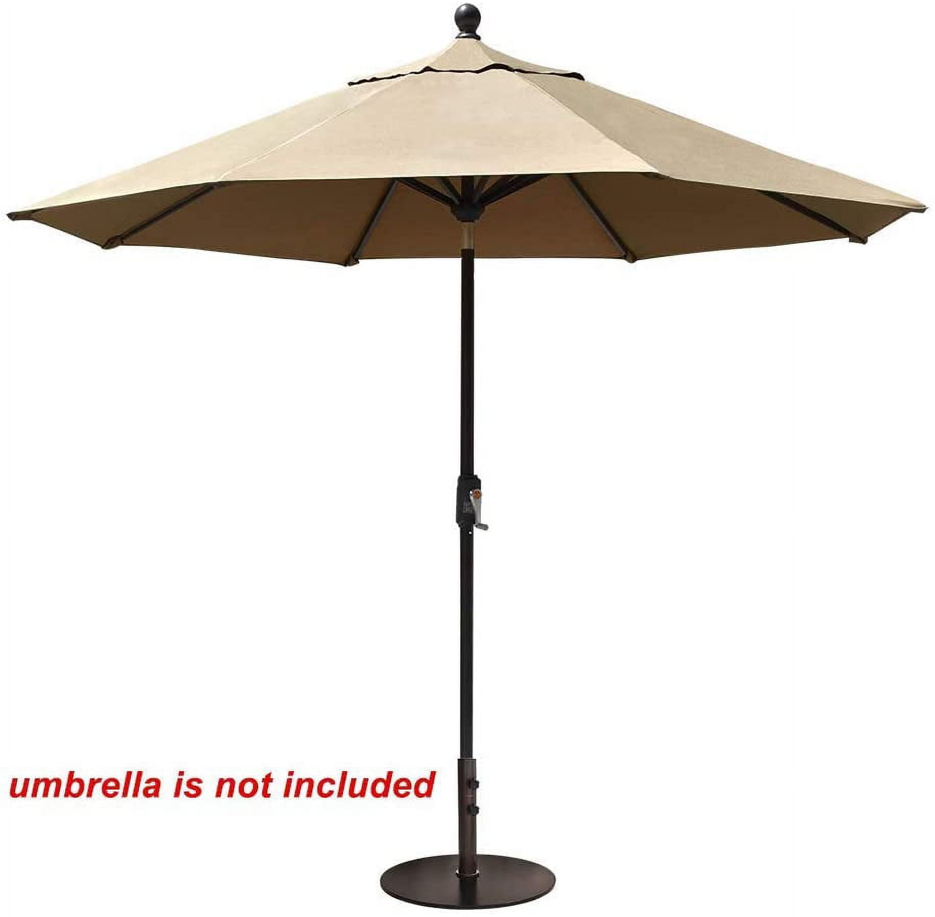 EliteShade Heavy Duty 140 lb Round Steel Umbrella Base with 18" Round Sandbag - Bronze, for Outdoor Patio Market Umbrellas (Sand Not Included)