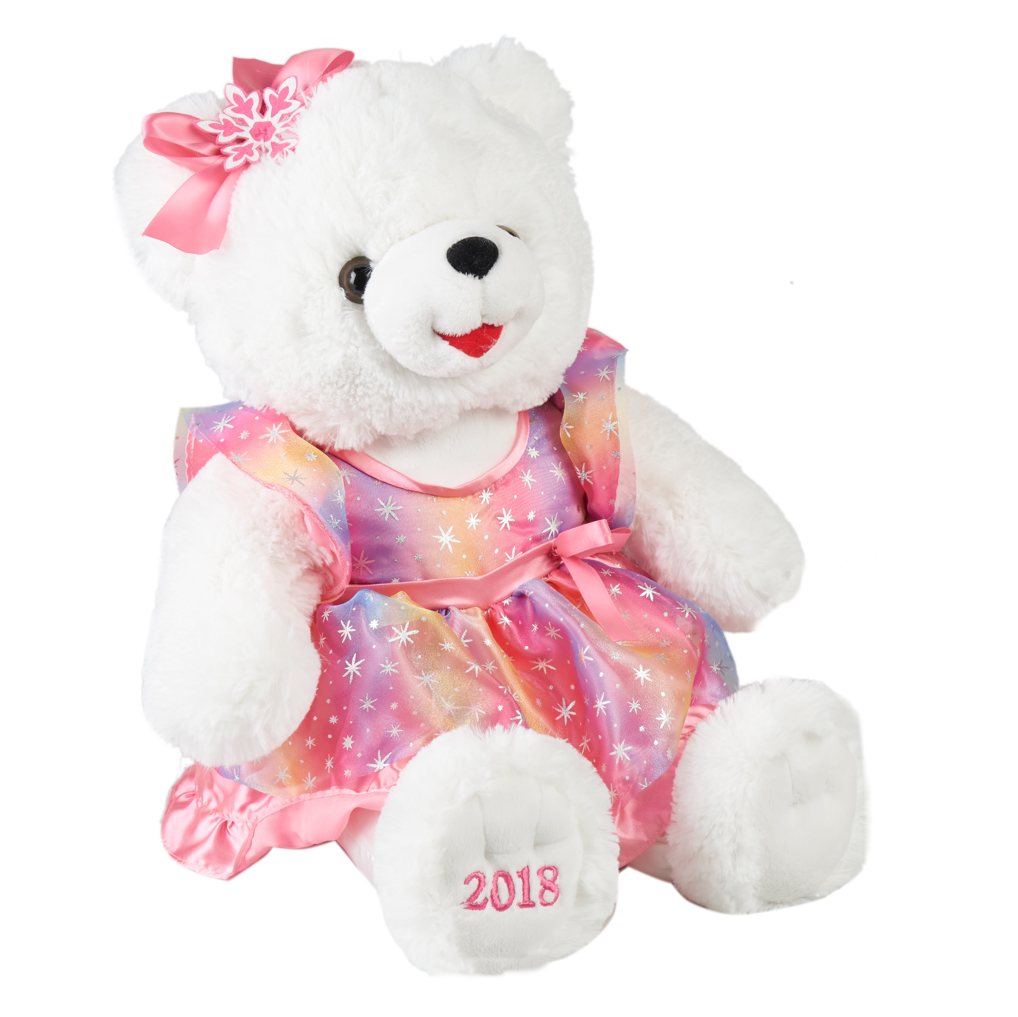 2020 WalMART CHRISTMAS Snowflake TEDDY BEAR White Girl 20"Green Outfit Brand NWT 