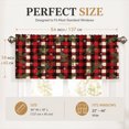 thumbnail image 3 of SPXUBZ Buffalo Plaid Window Valance Curtain Red Black Checkered Pattern Rod Pocket Kitchen Curtain Rustic Farmhouse Decor, 3 of 5