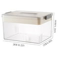 thumbnail image 3 of Lilixerw Plastic Medicine Storage Organizer & First Aid Box,Medicine Storage Box,Durable Medicine Organizer,Clear Medicine Storage Box for Home,Office & Travel,10.23 x 6.69 x 6.29 inch, 3 of 6