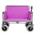 thumbnail image 2 of Olurrisa 3-in-1 Heavy-Duty Convertible Folding Wagon Cart with Bench Seat & Storage - 500lbs, 180L Capacity Utility Wagon, All-Terrain Wheels for Camping, Beach, Sports, Garden, Fish, Purple, 2 of 8