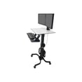 thumbnail image 1 of Ergotron WorkFit-C Dual - Sit/standing workstation - mobile - rectangular - gray - black base, 1 of 5