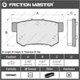 thumbnail image 3 of Friction Master D537 Rear Ceramic Brake Pads Replacement Set, 3 of 3