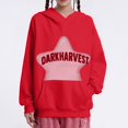thumbnail image 2 of Tiweut Women's Casual Hoodies Hoodies Star Print Unisex Oversized Hooded Long Sleeve Loose Fit Pullover with Pocket Regular Blouses Red,L, 2 of 7