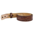 thumbnail image 3 of Gelante Genuine Full Grain Leather Belt Strap Without Belt Buckle. Embossed Brown-S, 3 of 6
