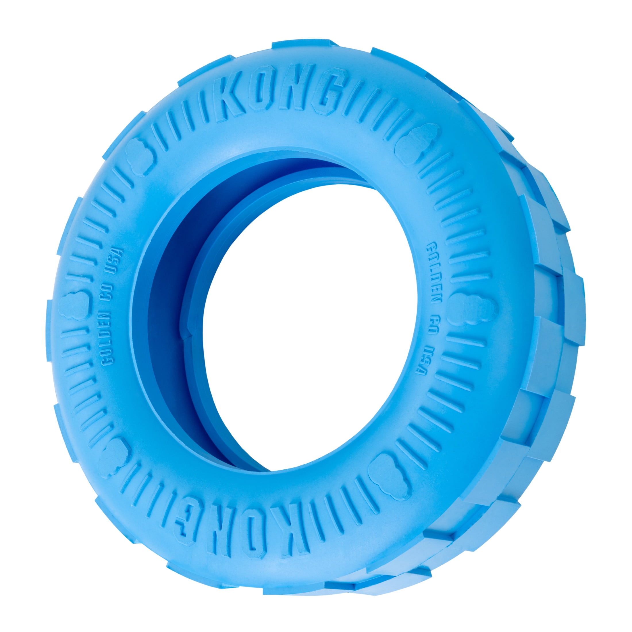 KONG® Puppy Tire Durable Dog Toy, Blue, Small for Beginner Chewers