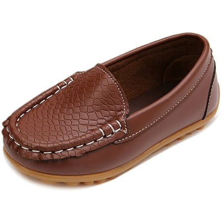 

Toddler Little Kid Boys Girls Soft Slip On Loafers Dress Flat Shoes