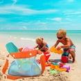 thumbnail image 5 of Darzheoy Mesh Beach Bag Beach Toy Storage Tote Bags Kids Seashell Collecting Bag Colorful Swimming Accessories Storage Bag with Adjustable Straps for Boys Girls, 5 of 6