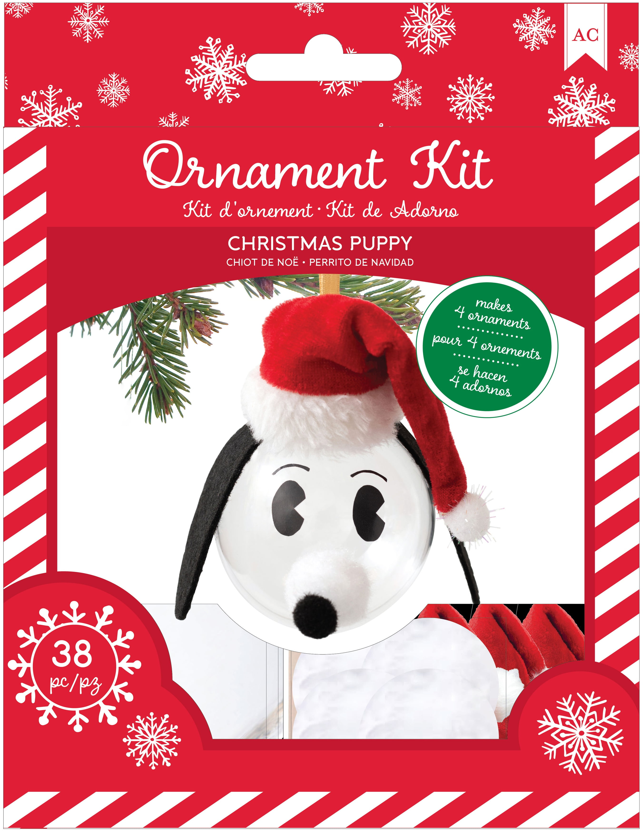 AC Christmas Ornament Kit 4/PkgChristmas Puppy  Walmart.com  Walmart.com