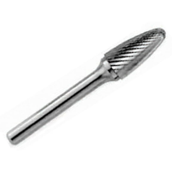 SF1x6" 1/4" X 5/8" Tree Radius End Carbide Burr 1/4" Shank 6"OAL, DULSF1X6
