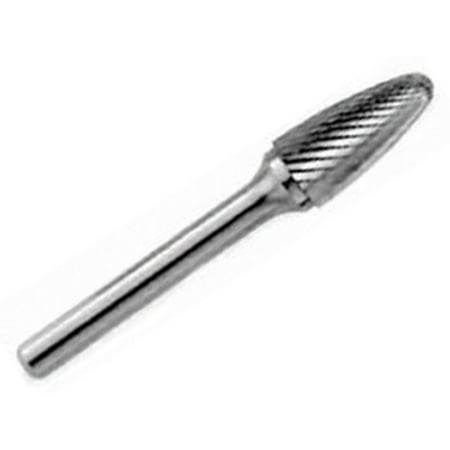 UPC: 0887861119702 | SF1x6  1/4  X 5/8  Tree Radius End Carbide Burr 1/4  Shank 6 OAL  DULSF1X6