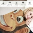 thumbnail image 3 of BCIIG Monkey Blanket Super Soft Cozy Monkey Banana Fleece Throw Blankets Lightweight Animal Plush Bedding Monkey Stuff Blanket Gifts for Men Women Kids Girls Boys Bed decor 40x50in, 3 of 6