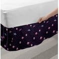 thumbnail image 2 of Space Bed Skirt, Astronomic Pattern from Zodiac Constellations Planets and Moons Motifs Along Saturn, Elastic Bedskirt Dust Ruffle Wrap Around for Bedding Decor, 4 Sizes, Multicolor, by Ambesonne, 2 of 2
