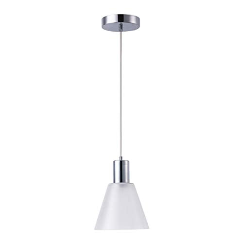 Harchee Mini Pendant Lighting With Cone Frosted Glass Shade Adjustable Led Modern Light Fixture Ceiling Hanging Lamp For Kitchen Island Living Room Counter Bar Cafe 7w Daylight 6000 Com - Frosted Glass Mini Pendant Lights