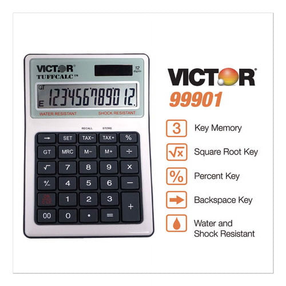 "Tuffcalc Desktop Calculator, 12-Digit Lcd | Bundle of 10 Each"