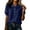 Navy, variant on Vivianyo HD Women's Peter Pan Collar Linen Blend Blouses, Puff Short Sleeve Half Button Solid Casual Shirts for Women, Women's Blue, Sizes S-3XL