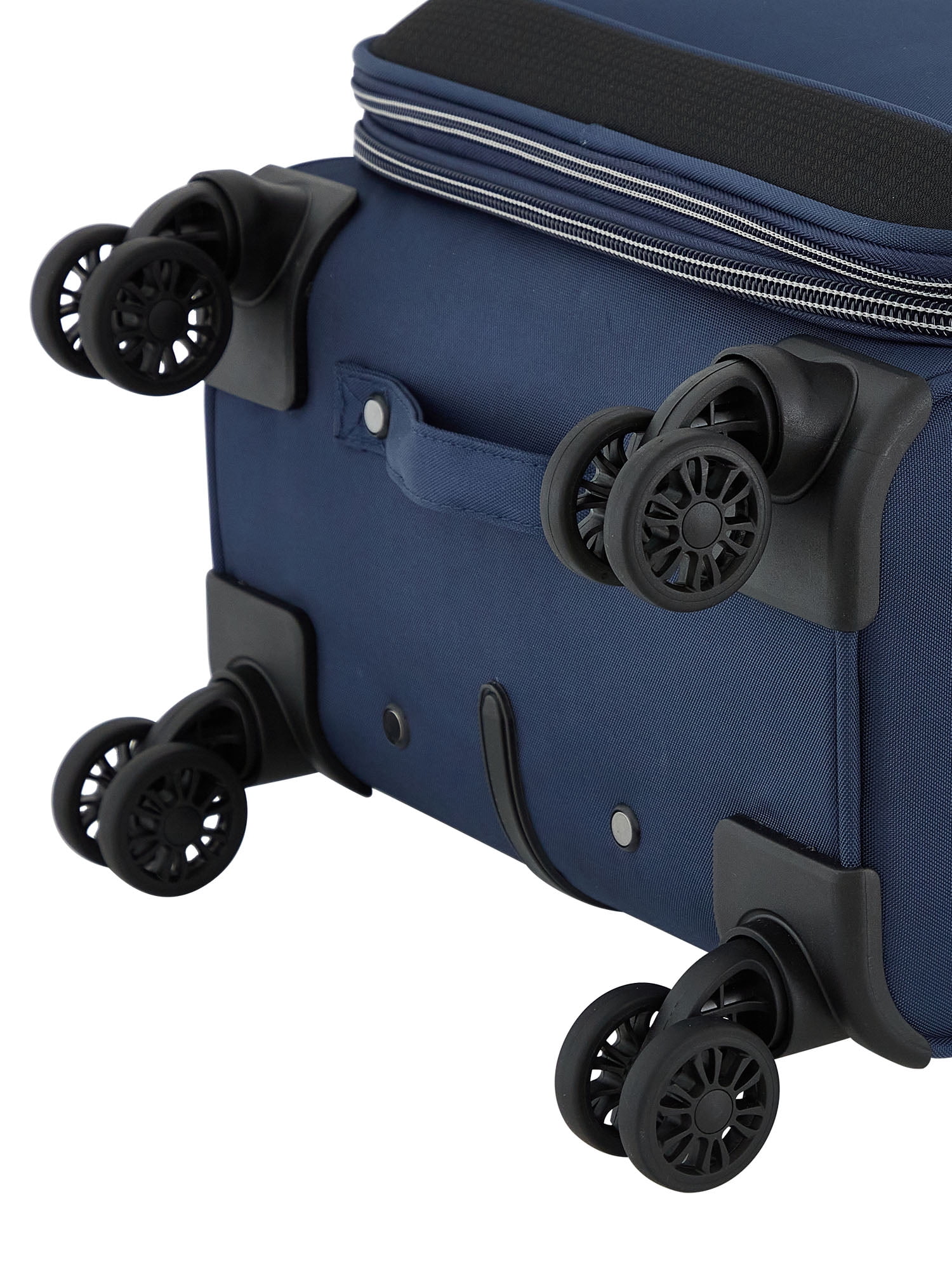 Wrangler 20-inch Expandable Rolling Carry-on w/ 360° 8-Wheel System , Navy