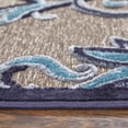 thumbnail image 6 of 8' X 11' Tan Green and Taupe Floral Power Loom Area Rug, 6 of 8