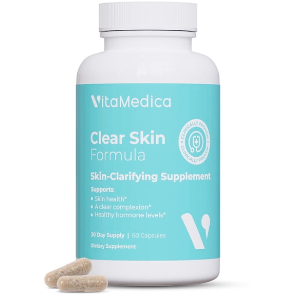VitaMedica Clear Skin Formula Skin Supplement, 60 Capsules